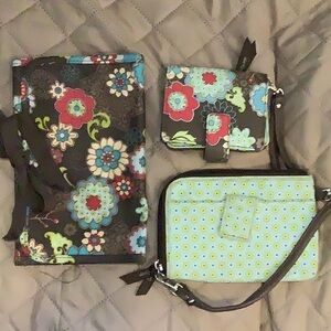 Thirty-One Floral Wallet and Pouch Set